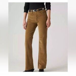 Levi's Low Pro Corduroy Pants  Women's Size 31x30 Gold Straight Leg Mid Rise NWT